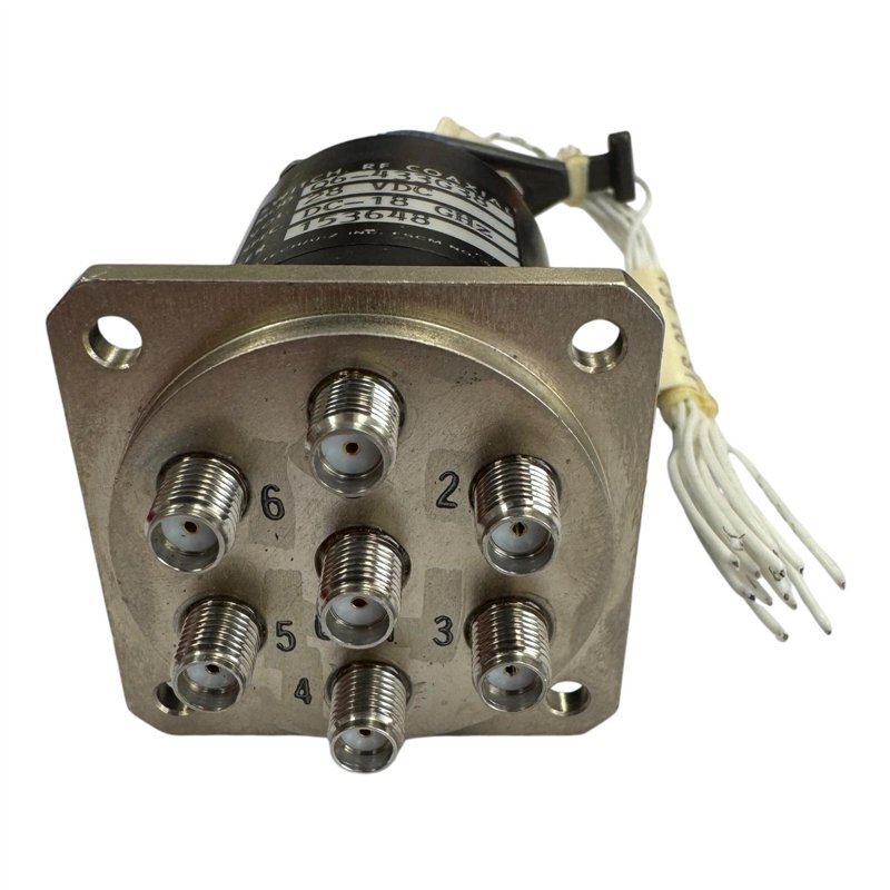 Q6-433G38 Dynatech Coaxial Relay Switch 28Vdc SMA 6-Way DC-18Ghz
