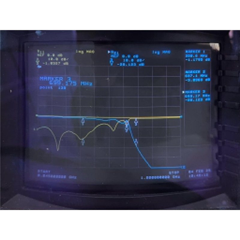 3496 Lowpass Filter 630Mhz