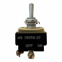 MS35059-28 Feme Toggle Switch OFF-(ON) DPST 5930-00-615-7889
