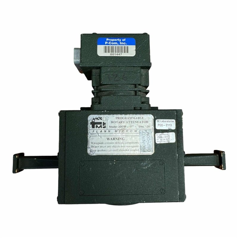 20610 Flann Microwave Waveguide Variable Attenuator WR-42 S/N:120