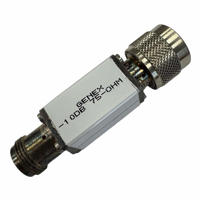 AT3002107 Genex Fixed Coaxial Attenuator N type (Male-Female) 10db 2W 75 Ohms