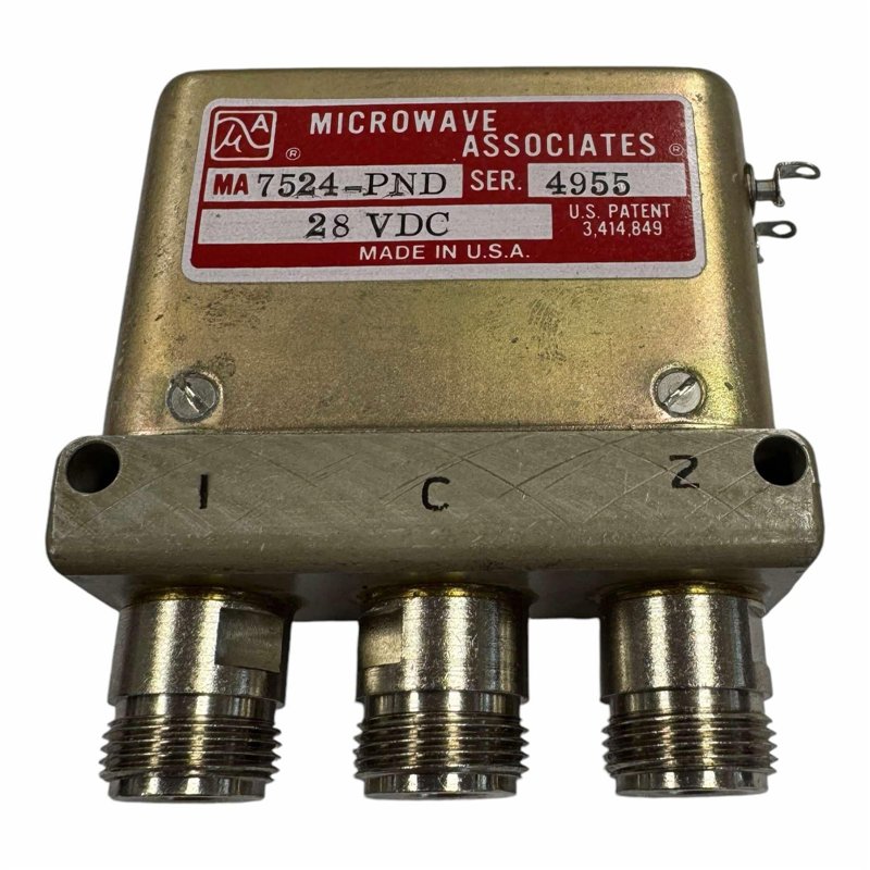 MA7524-PND Microwave Associates Coaxial Relay Switch SPDT 28Vdc N type 5985-00-226-6839