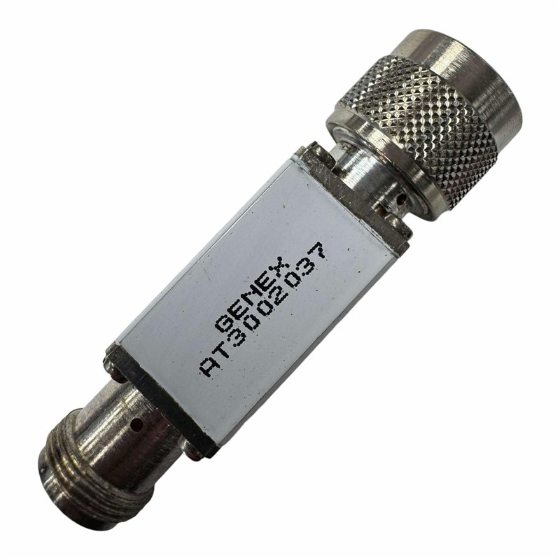 AT3002037 Genex Fixed Coaxial Attenuator N (Male-Female) 3db 2W 75 Ohms White