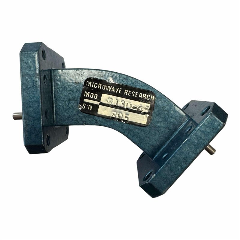 R130-45 Microwave Research WRD750 WRD-750 H Bend 45D Waveguide Double Ridge Transistion