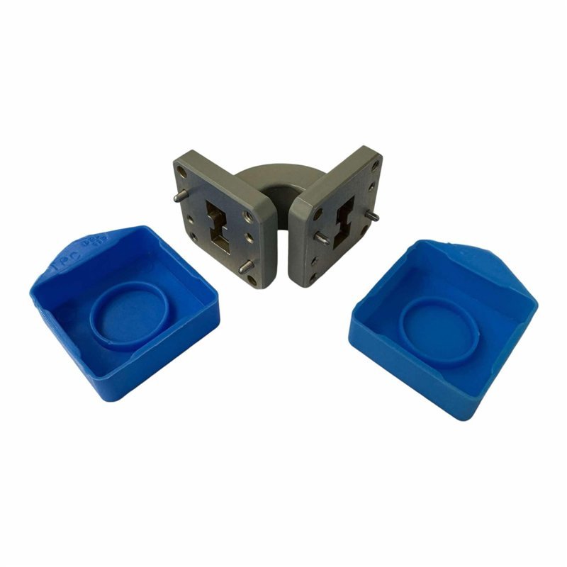 R120M Microwave Research WRD750 WRD-750 E Bend 90D Waveguide Transistion 43x43mm