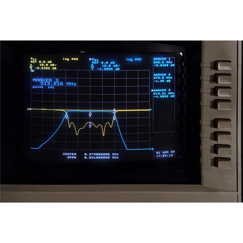 FBT/2-375/250-6/50-2B/2A Cirqtel Bandpass Filter Coaxial TNC CF:375Mhz BW:250Mhz