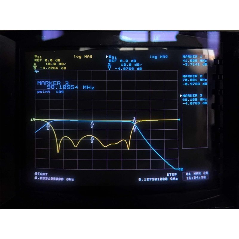 FBT/21-70/50-4/50-3A/3A Itel Bandpass Filter Coaxial BNC CF:70Mhz BW:50Mhz