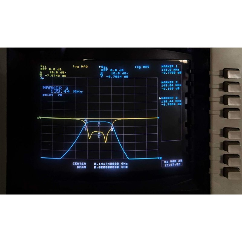 FBT/20-142/3.5-6/50-3A/3A I-Tel Bandpass Filter Coaxial BNC CF:142Mhz BW:3Mhz