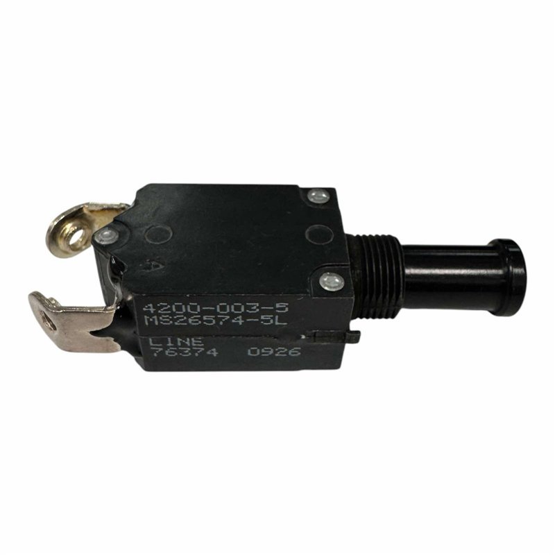MS26574-5L Thermal Circuit Breaker 1Pole 5A/120Vac/28Vdc Panel Mount Threaded