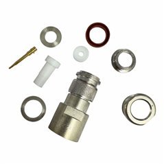 24P153-1 Souriau RF Connector TNC (m) Straight Clamp Silver Plated