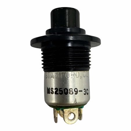 MS25089-3C Mil Spec Pushbutton Switch SPDT ON-(OFF) 28Vdc 5A