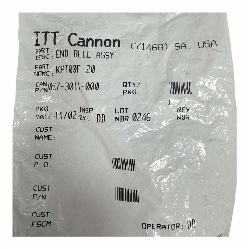 057-3011-000 ITT Cannon End Belly Assy
