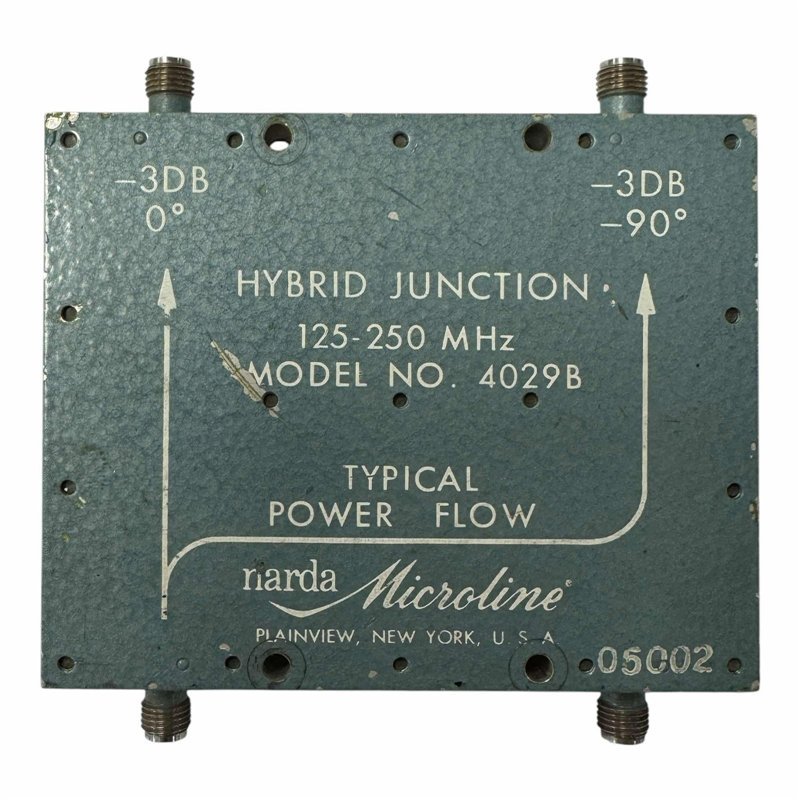 4029B Narda Hybrid Junction Coupler 125-250Mhz SMA 3db 90Degree