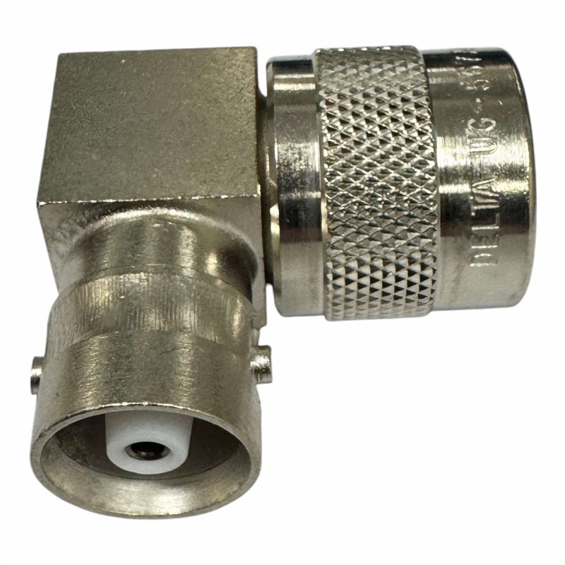 UG567A/U Delta RF Connector C Type (m) - C Type (f) Right Angle Adapter