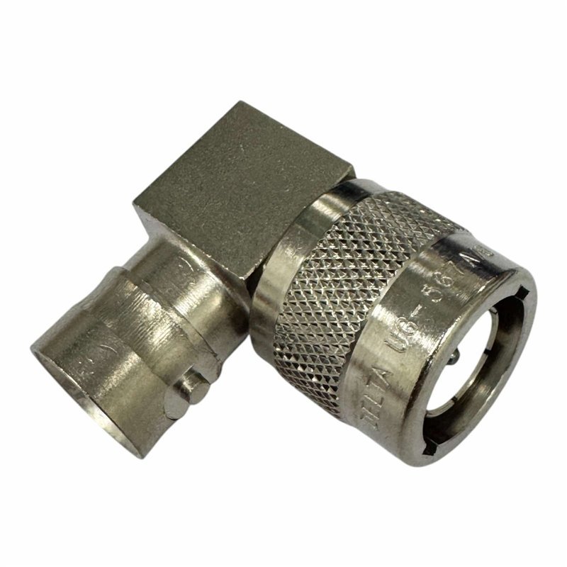 UG567A/U Delta RF Connector C Type (m) - C Type (f) Right Angle Adapter