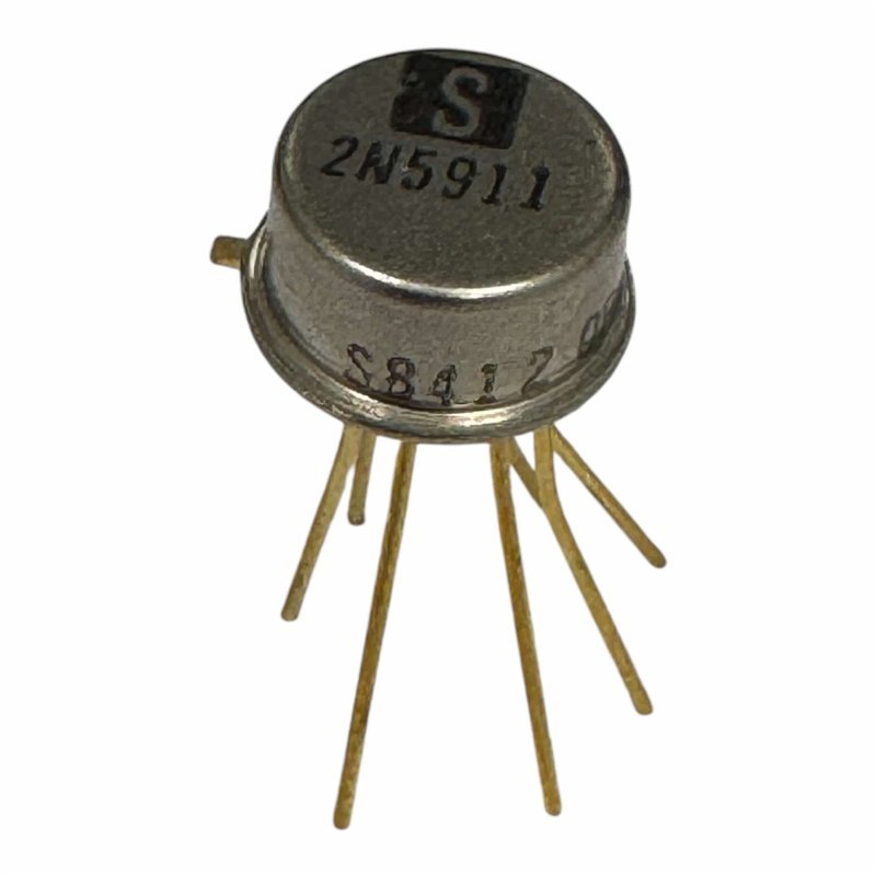 2N5911 Signetics N Channel JFET Goldpin Transistor