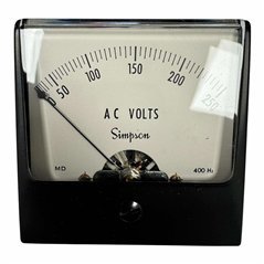 BR73900 Simpson Analog Panel Meter Voltmeter 0-250Vac 62.75x62.75mm