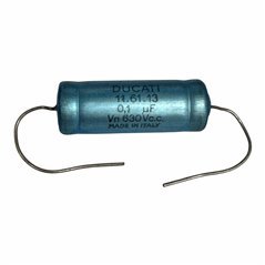 11.61.13 Ducati Axial Electrolytic Capacitor 0.1uF 100nF 630V 33x13mm