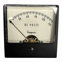 Simpson Analog Panel Meter Voltmeter 0-150Vdc 63x63mm