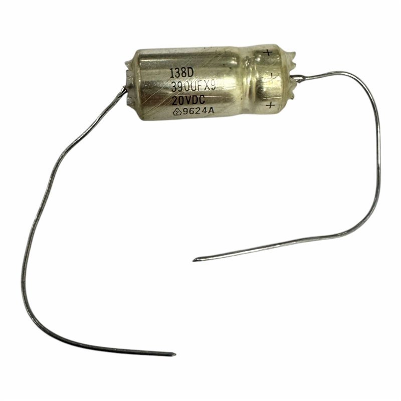 138D Sprague Axial Polarized Tantalum Capacitor 390uF 20V