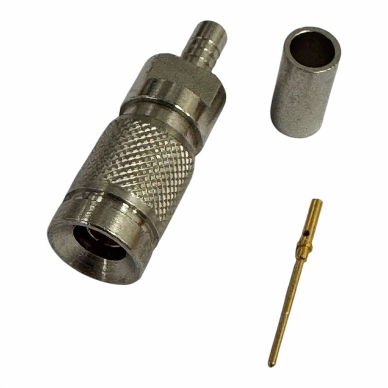 Compel RF Connector DIN 1.0/2.3 Straight Crimp Plug For 2.2mm Cable