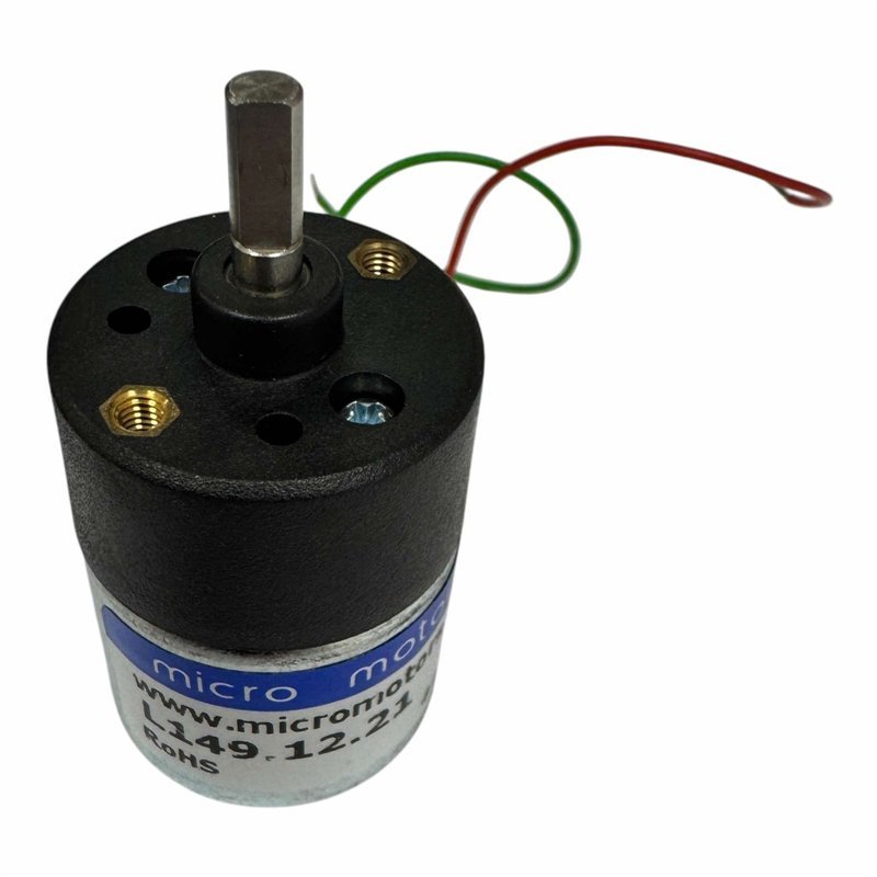L149-12-21 Micromotors Motor DC Geared 12Vdc 80rpm 4mm Shaft Diameter