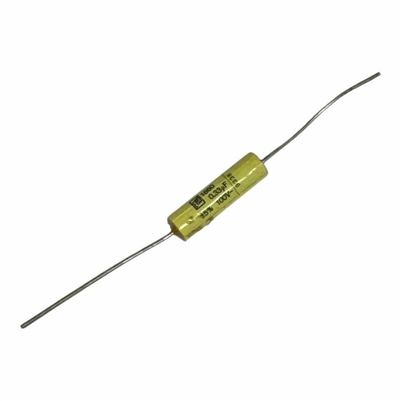 1860 Ero Axial Film Capacitor 0.33uF 330nF 100V 5% 18x5mm
