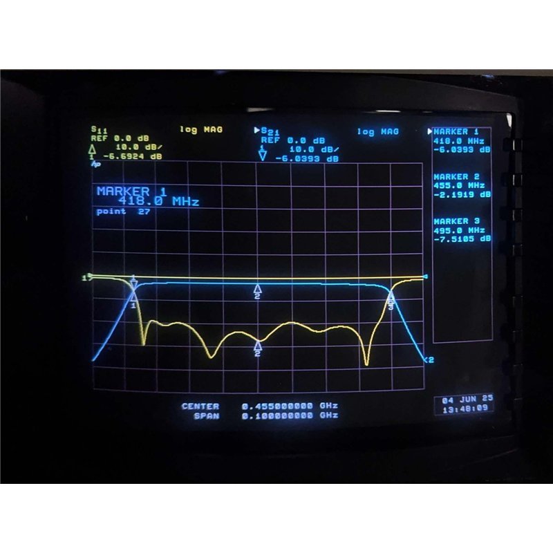 FBT/2-455/66-8/5.0-3A/3A Cirqtel Bandpass Filter Coaxial BNC CF:455Mhz BW:66Mhz