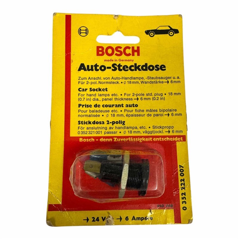 0352222007 Bosch Car Socket For Hand Lamps 24V 6A