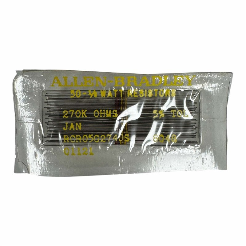 RCR05G274JS Allen Bradley Carbon Film Resistors 270Kohm 270K 1/8W 5% [QTYx50]