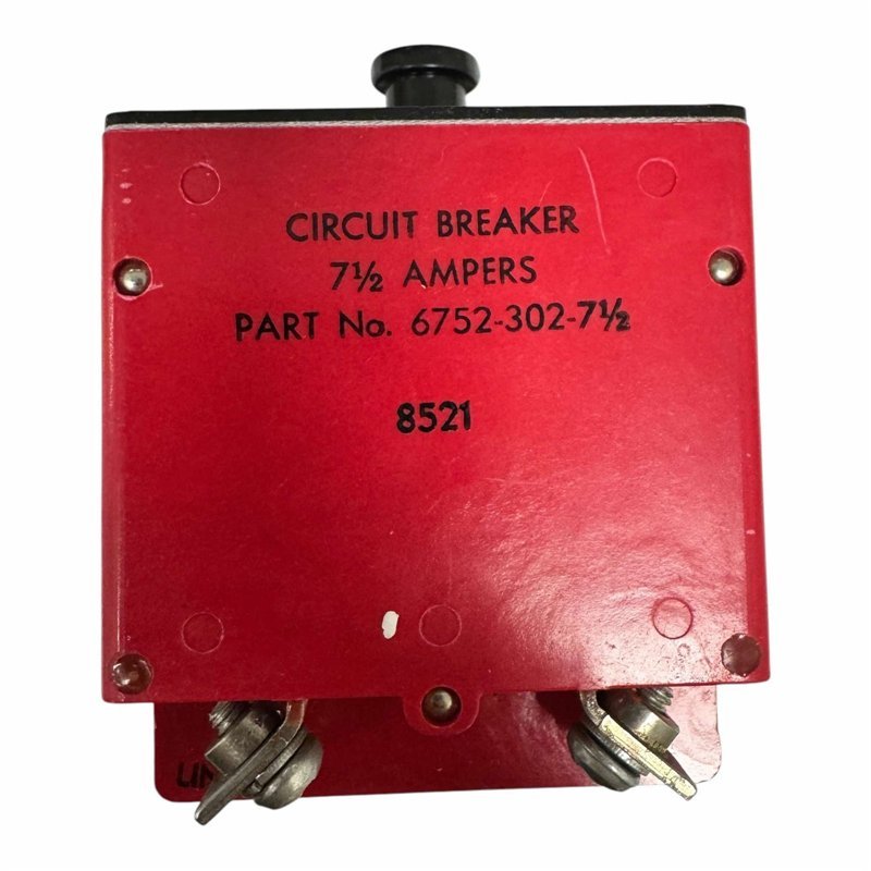 6752-302-71/2 Klixon 3 Pole Circuit Breaker 7-1/2A