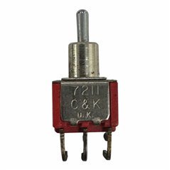 7211 C&K Toggle Switch Right Angle DPDT 2A/250Vac 5A/125Vac