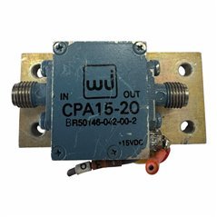 CPA15-20 Watkins Johnson Microwave Amplifier 50-300Mhz 13db 15V SMA