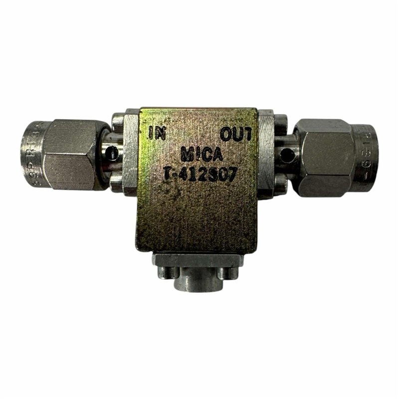 T-412S07 Mica Coaxial Isolator 8000-19000Mhz Isol -18db Loss 1.0db SMA(m-m)
