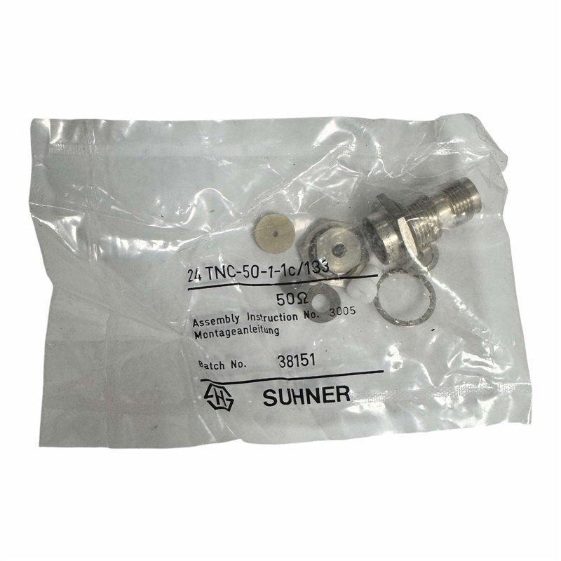 24TNC-50-1-1C/133 Huber Suhner RF Connector TNC (f) Bulkhead Receptacle For RG178 Cable