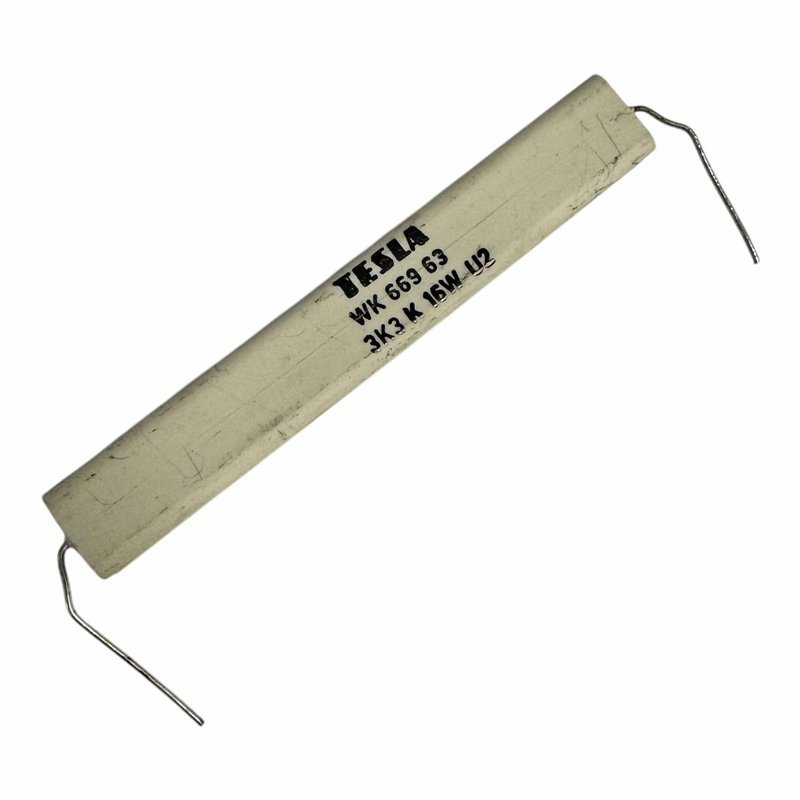 WK66963 Tesla Wirewound Ceramic Cement Resistor 3.3kohm 3K3 16W 5%