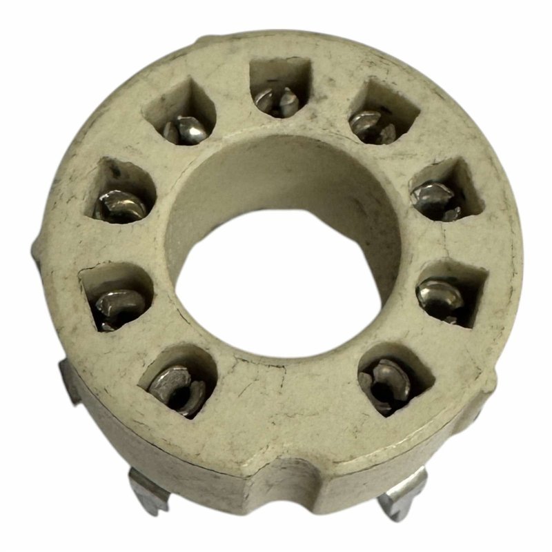 Ceramic Tube Socket PCB Mount E504 EL519 EL502 9 Pin 9 Position
