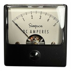 Model 1212 Simpson Analog Panel Meter Ammeter 0-5A DC 45x45mm