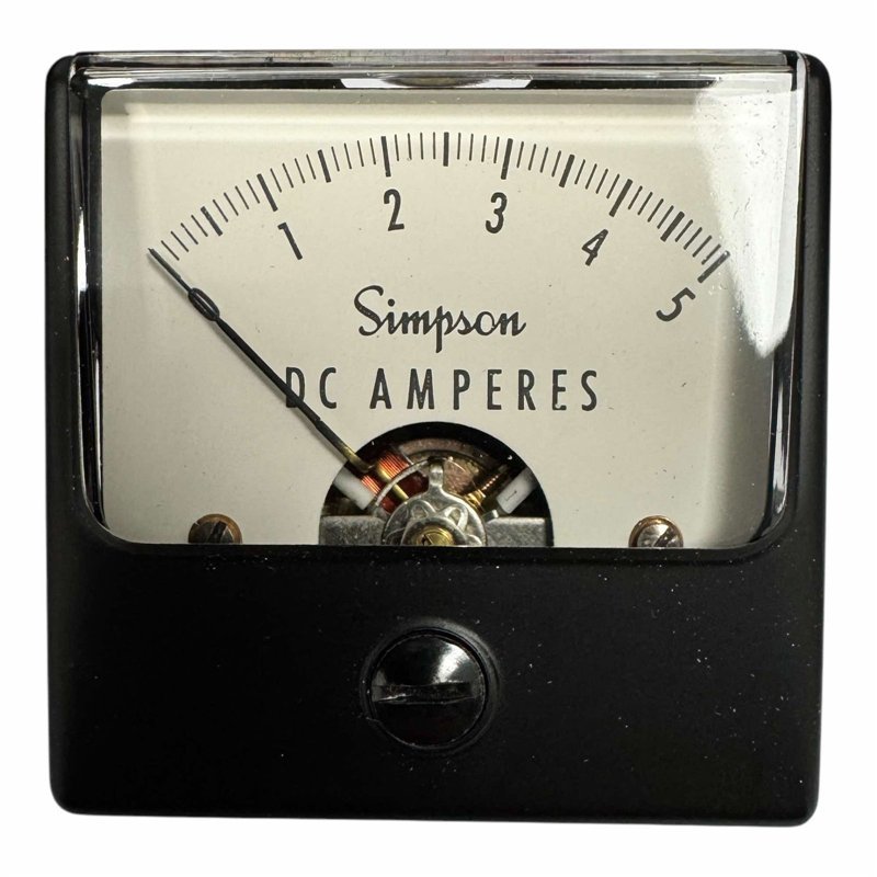 Model 1212 Simpson Analog Panel Meter Ammeter 0-5A DC 45x45mm