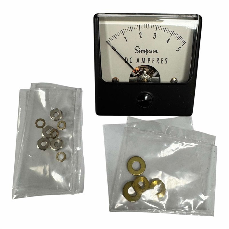 Model 1212 Simpson Analog Panel Meter Ammeter 0-5A DC 45x45mm