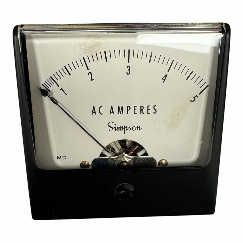 Model 1257 Simpson Analog Panel Meter Ammeter 0-5A AC 63x63mm