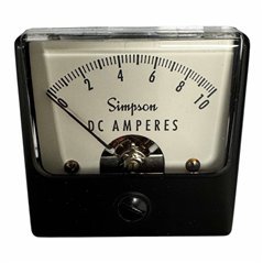 Model 1212 Simpson Analog Panel Meter Ammeter 0-10A DC 45x45mm