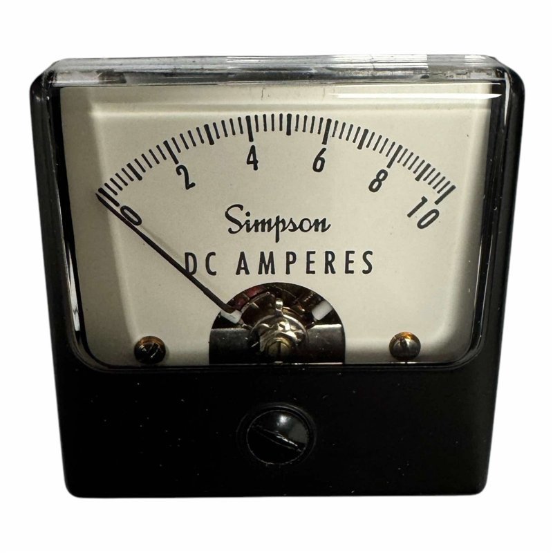 Model 1212 Simpson Analog Panel Meter Ammeter 0-10A DC 45x45mm