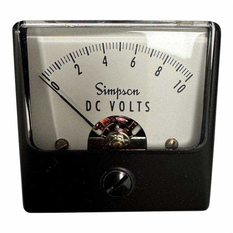 Model 1212 Simpson Analog Panel Meter Voltmeter 0-10V DC 45x45mm
