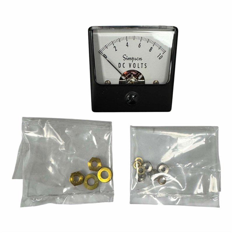 Model 1212 Simpson Analog Panel Meter Voltmeter 0-10V DC 45x45mm