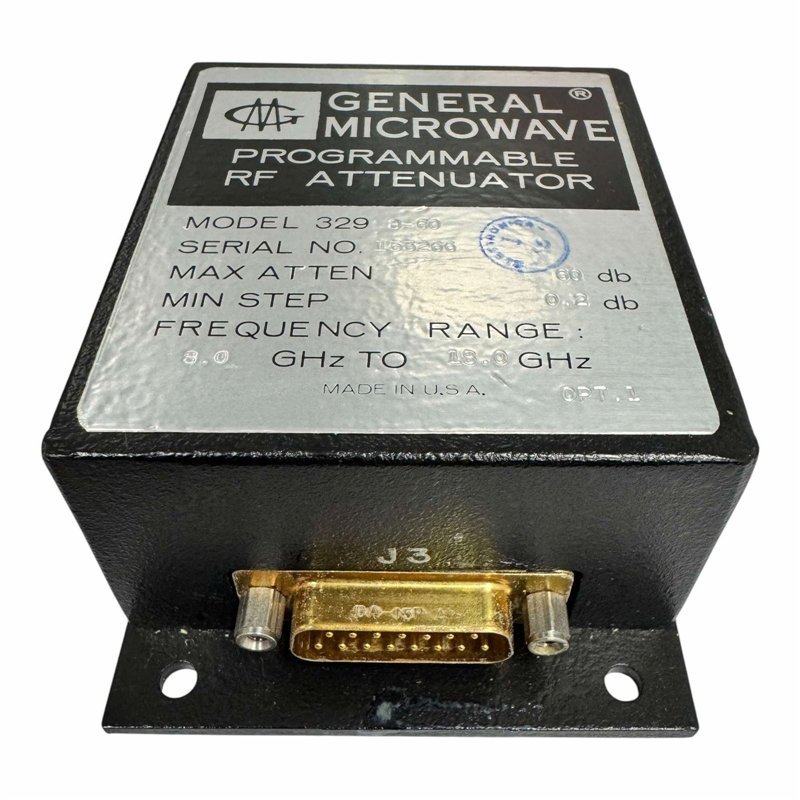 Model 329 General Microwave RF Programmable Attenuator 8-18GHz 60dB 0.2dB