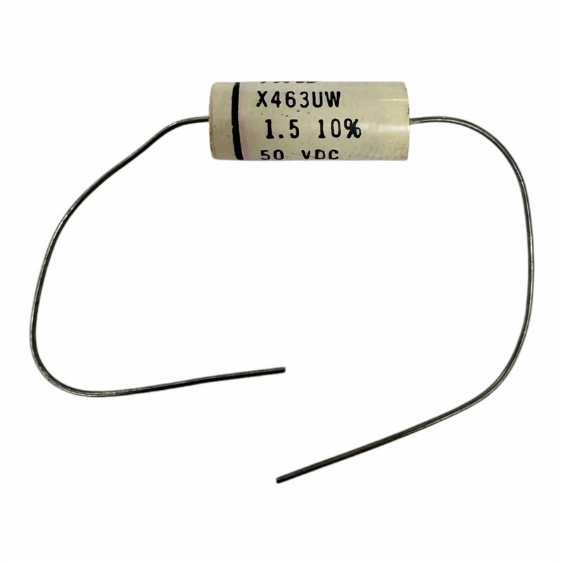 X463UW TRW Capacitor Axial Film 1.5uF 50V 10% 18x7.5mm