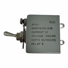 M39019/03-249 Airpax Circuit Breaker 10A 240Vac