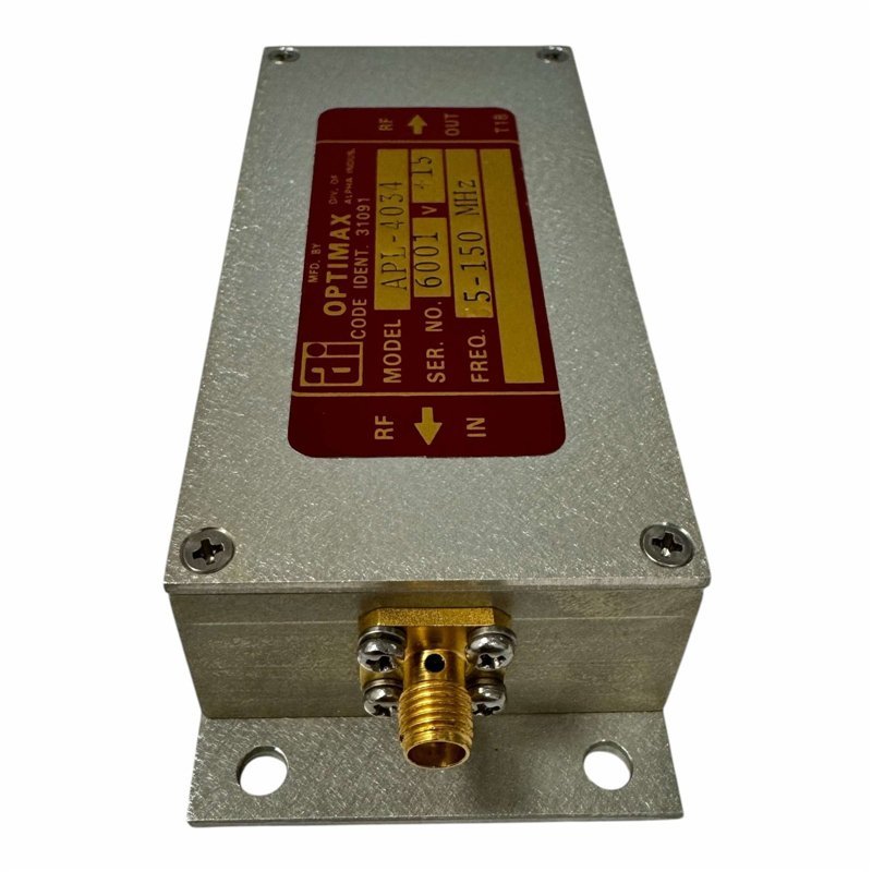 APL-4034 Optimax Series 6001 RF Amplifier 5-150MHz 15V SMA (f-f)