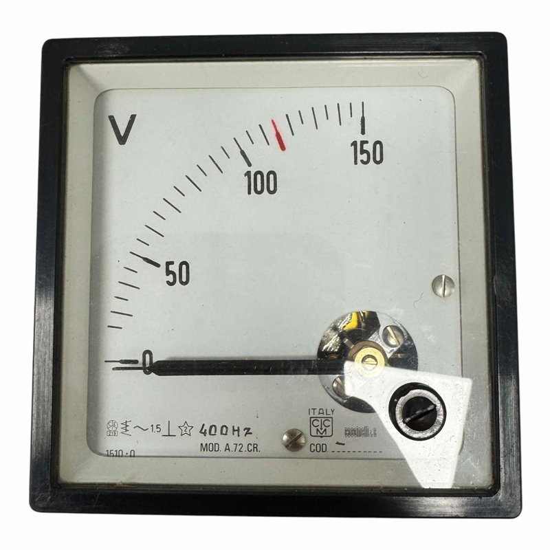 MODA72CR Analog Rectangular Panel Meter Voltmeter 0-150V 72x72mm